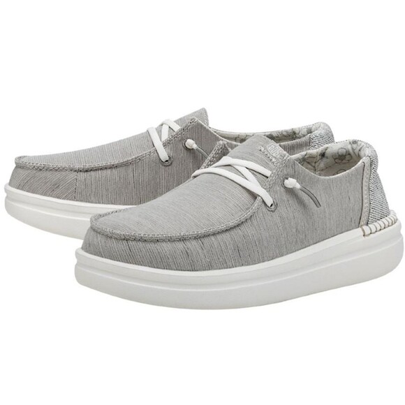 Hey Dude Wendy Rise Slip-On‎ Lunar Rock Ladies Sz 9 NWT Casual Comfort Preppy - Picture 1 of 6